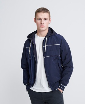 Superdry Hooded Summer House Bomber Férfi Kabát Sötétkék | LTZPO7268